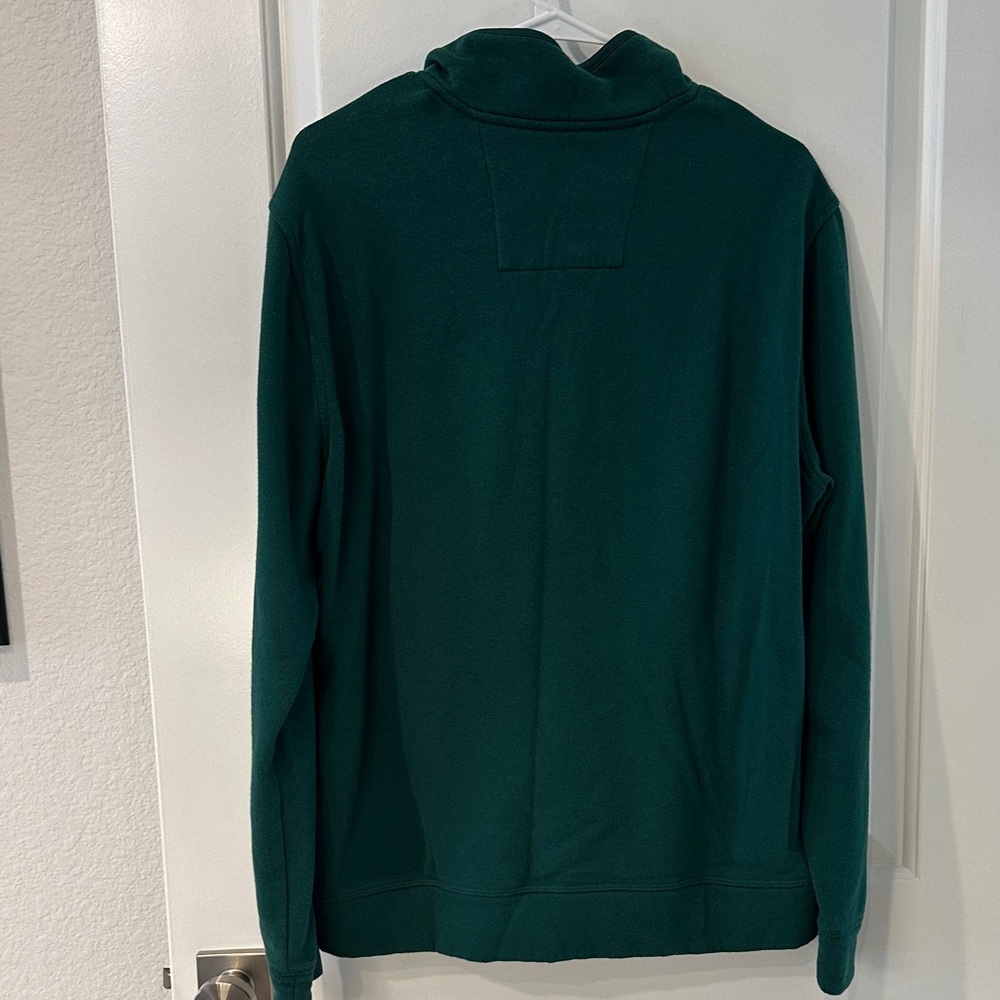 Nautica Men's Deep Green Quarter-Zip Pull Over Large - Picture 6 of 7